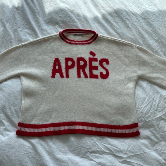 Alice + Olivia White Graphic Print Wool Sweater Size S - Picture 2 of 6